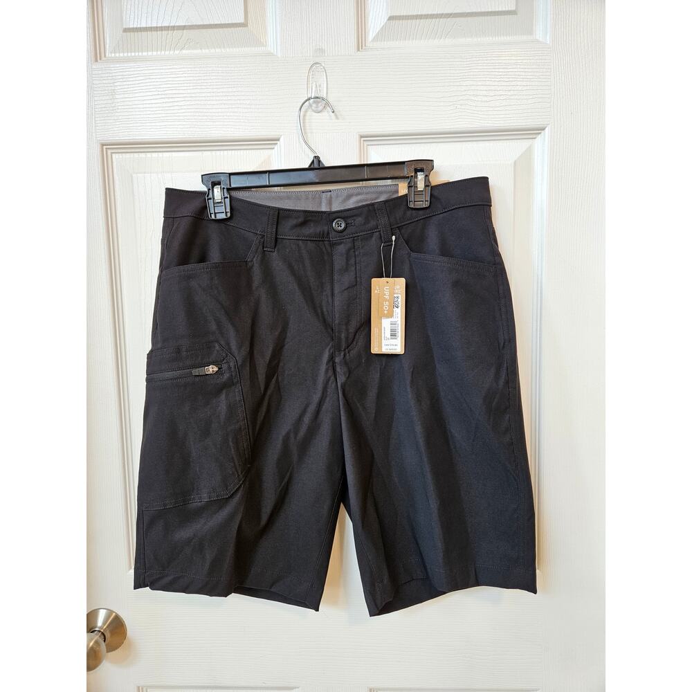 Eddie Bauer Rainier Shorts Mens 32 Black Active Fit UPF 50+ Hiking NWT